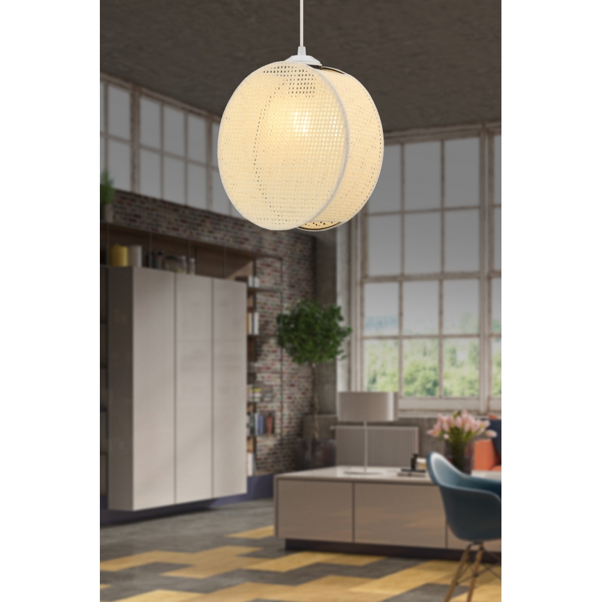DRUM Cable Pendant Light 1xE27/60W/230V, Cream