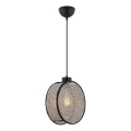 DRUM cable-suspended pendant light 1xE27/60W/230V gray/black