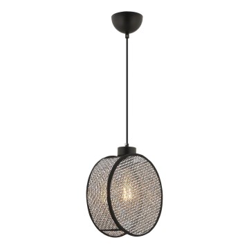 DRUM cable-suspended pendant light 1xE27/60W/230V gray/black