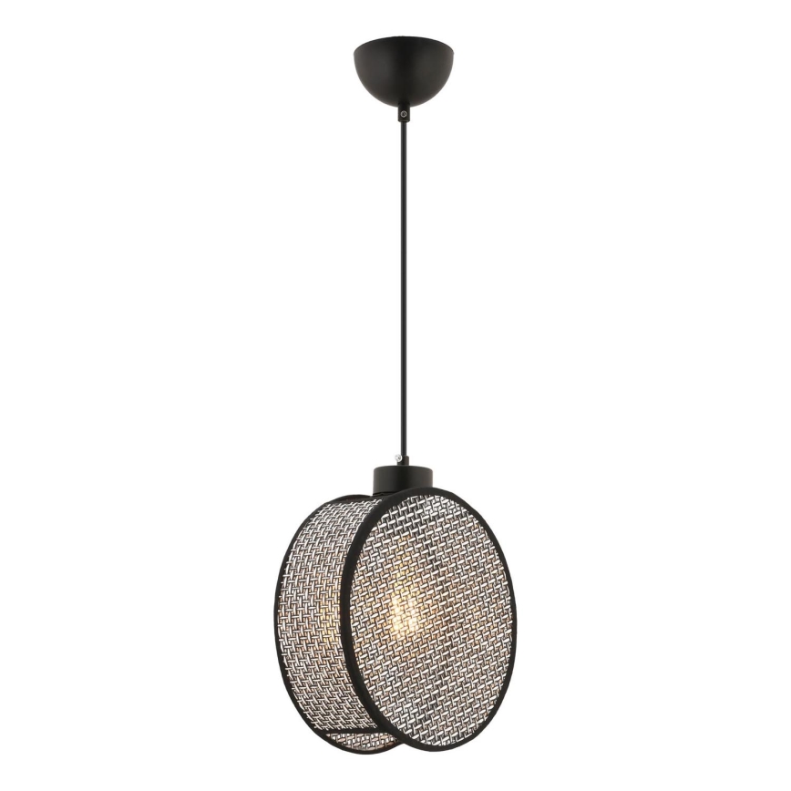 DRUM cable-suspended pendant light 1xE27/60W/230V gray/black