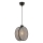 DRUM cable-suspended pendant light 1xE27/60W/230V gray/black