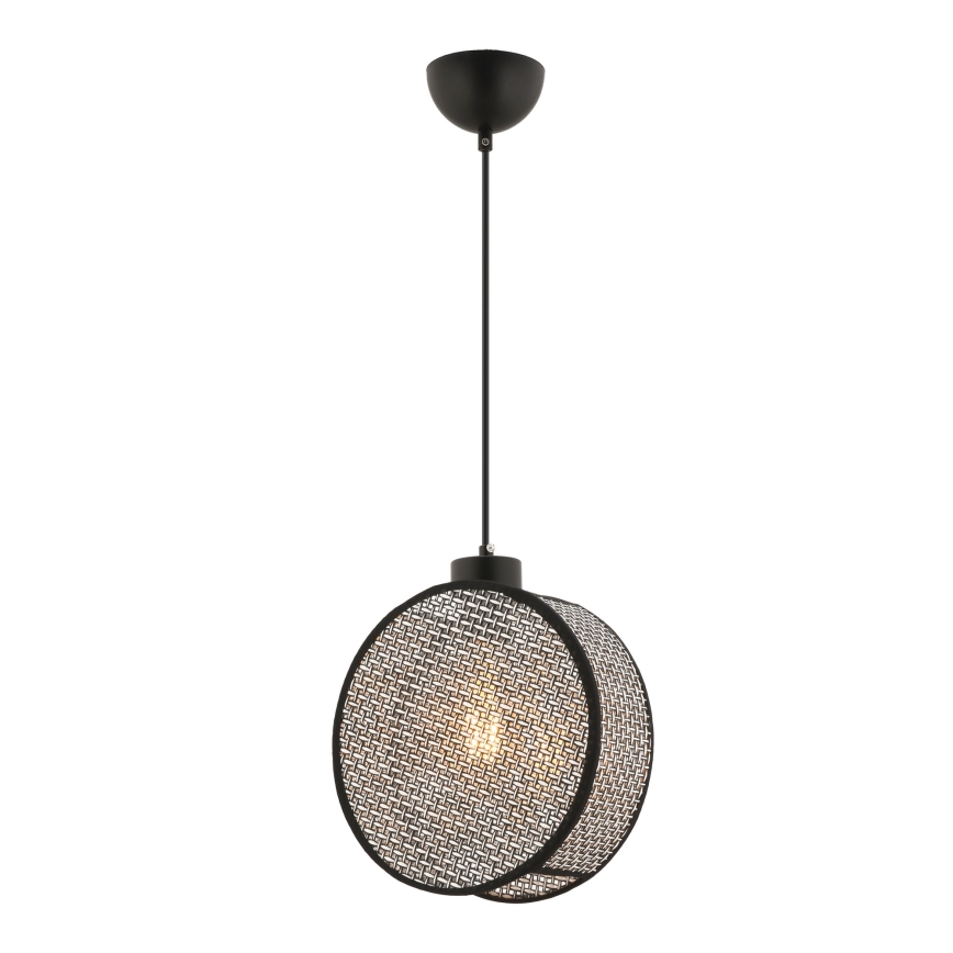 DRUM cable-suspended pendant light 1xE27/60W/230V gray/black