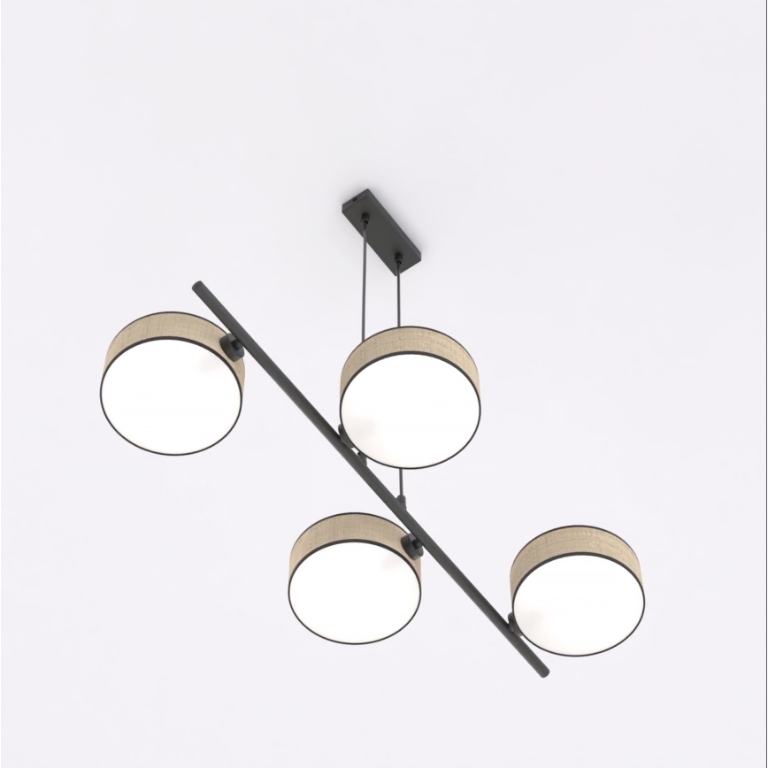 DRUMZ Cable-Hung Pendant Light 4xE14/10W/230V Beige
