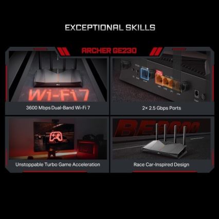 Dual Band Wi-Fi 7 Gaming Router