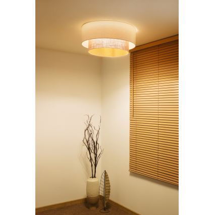 Duolla - BOHO Ceiling light 3xE27/15W/230V Ø 60 cm cream/beige