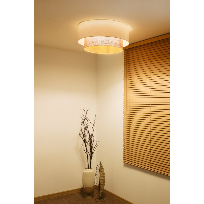 Duolla - BOHO Ceiling light 3xE27/15W/230V Ø 60 cm cream/beige