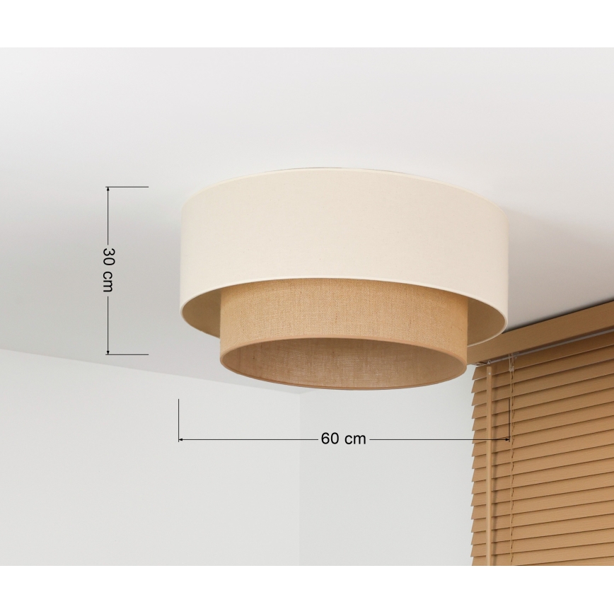 Duolla - BOHO Ceiling light 3xE27/15W/230V Ø 60 cm cream/beige
