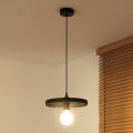 Duolla - Cable-suspended pendant light IRONLINE 1xE27/15W/230V Ø 30 cm black/copper