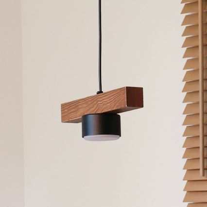 Duolla - Cable-Suspended Pendant Light IRONLINE 1xGX53/3W/230V Pine/Oak/Black