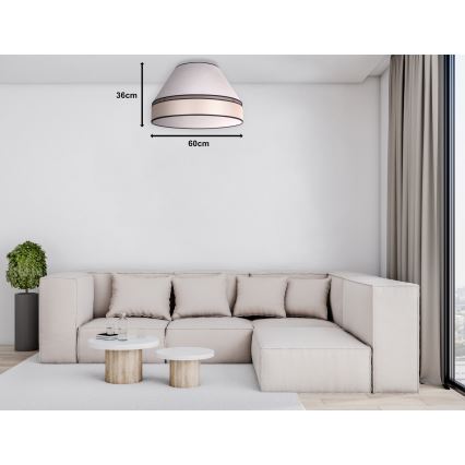 Duolla - Ceiling light AVIGNON 3xE27/15W/230V d. 60 cm beige