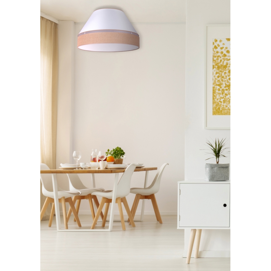 Duolla - Ceiling light AVIGNON 3xE27/15W/230V d. 60 cm white/brown
