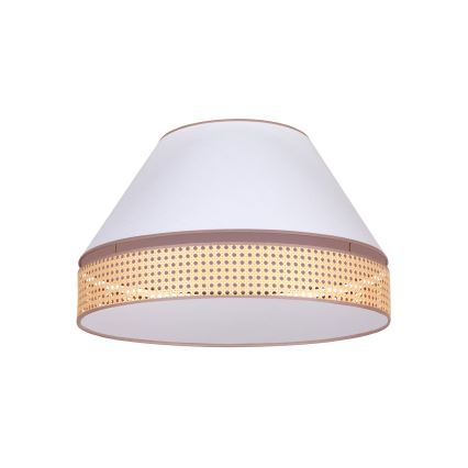 Duolla - Ceiling light AVIGNON 3xE27/15W/230V d. 60 cm white/rattan