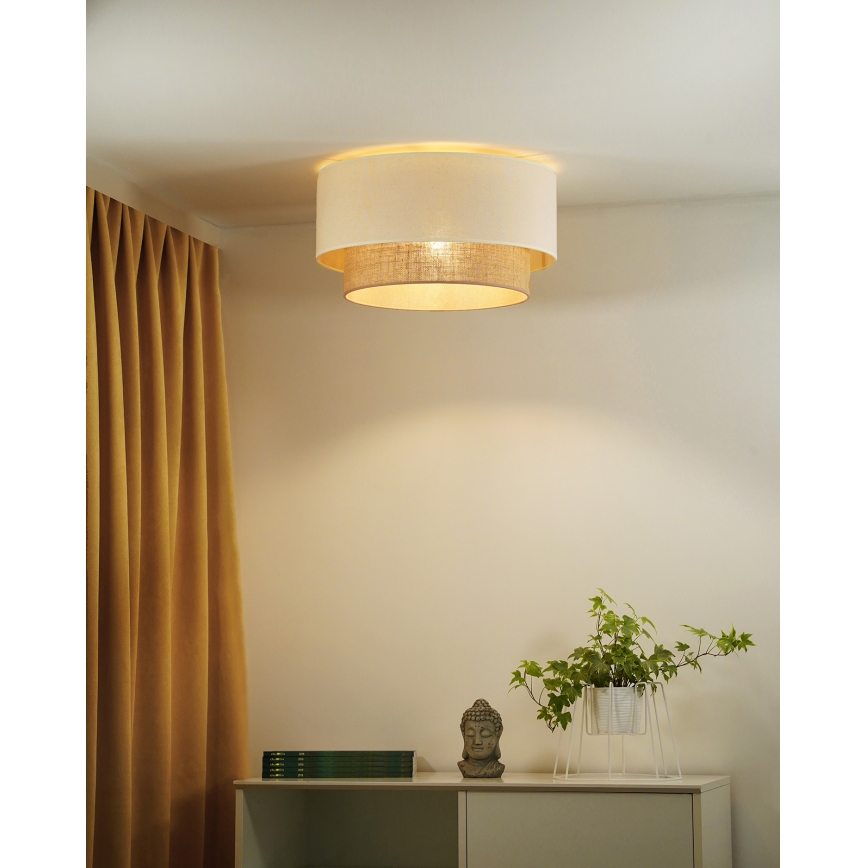 Duolla - Ceiling light BOHO 1xE27/15W/230V d. 45 cm beige/brown