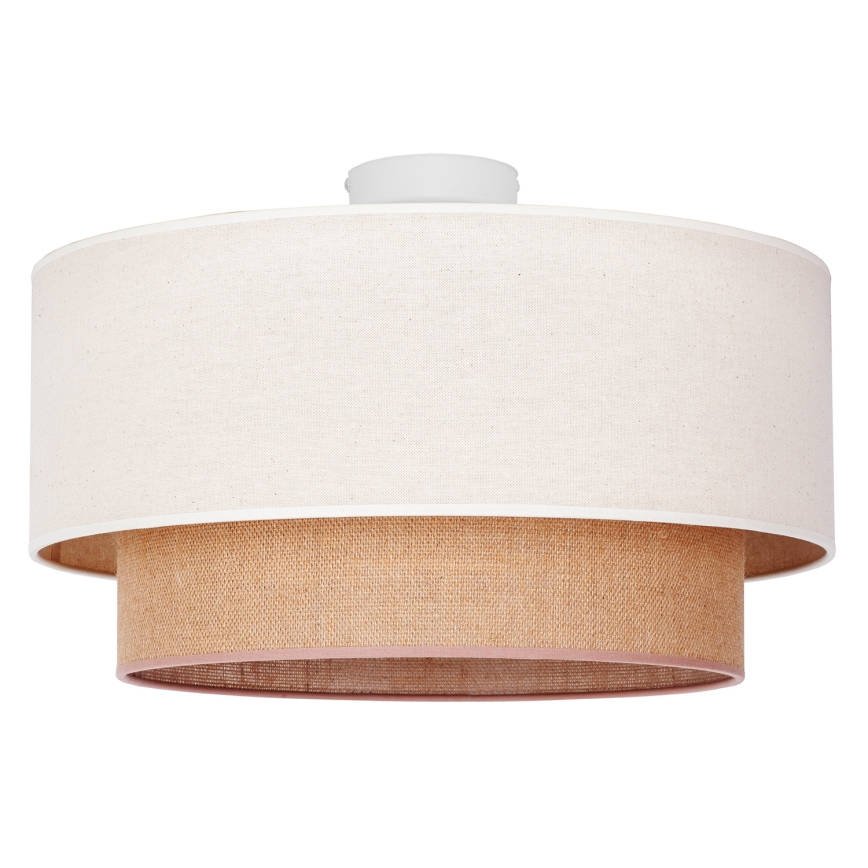 Duolla - Ceiling light BOHO 1xE27/15W/230V d. 45 cm beige/brown