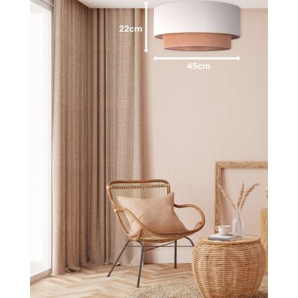 Duolla - Ceiling light BOHO 1xE27/15W/230V d. 45 cm beige/brown