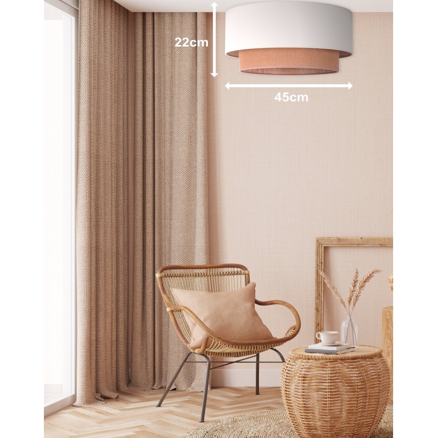 Duolla - Ceiling light BOHO 1xE27/15W/230V d. 45 cm beige/brown