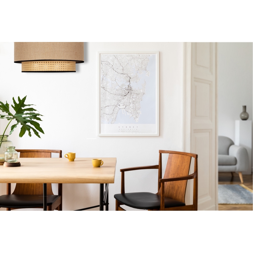 Duolla - Ceiling light BOHO 1xE27/15W/230V d. 45 cm beige/rattan