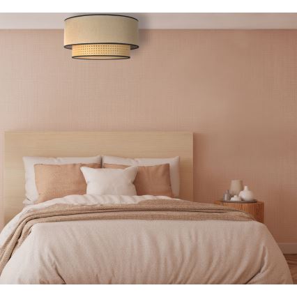 Duolla - Ceiling light BOHO 1xE27/15W/230V d. 45 cm beige/rattan