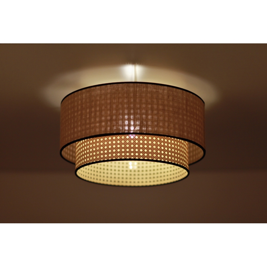 Duolla - Ceiling light BOHO 1xE27/15W/230V d. 45 cm beige/rattan