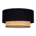 Duolla - Ceiling light BOHO 1xE27/15W/230V d. 45 cm black/rattan