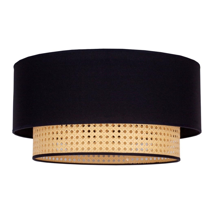 Duolla - Ceiling light BOHO 1xE27/15W/230V d. 45 cm black/rattan
