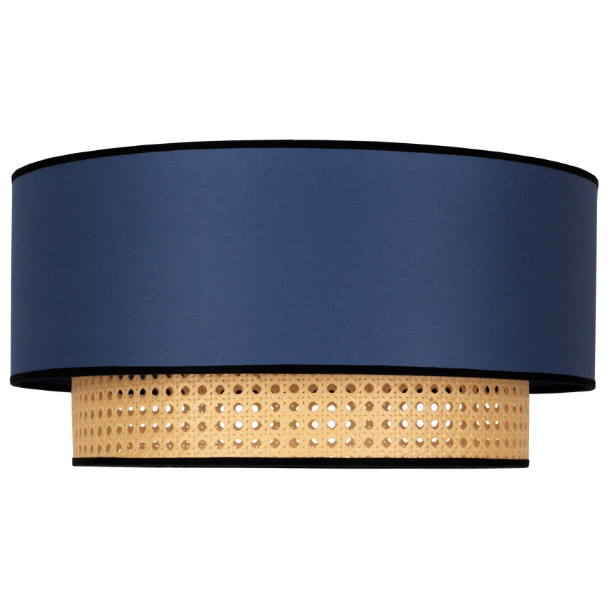 Duolla - Ceiling light BOHO 1xE27/15W/230V d. 45 cm blue/rattan