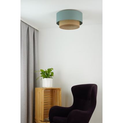 Duolla - Ceiling light BOHO 1xE27/15W/230V d. 45 cm green/brown