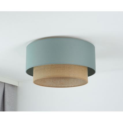 Duolla - Ceiling light BOHO 1xE27/15W/230V d. 45 cm green/brown