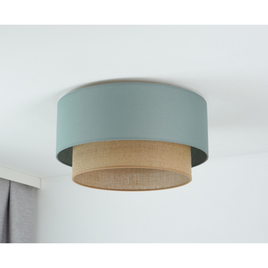 Duolla - Ceiling light BOHO 1xE27/15W/230V d. 45 cm green/brown
