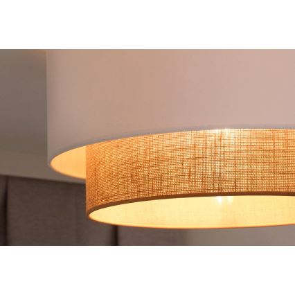 Duolla - Ceiling light BOHO 1xE27/15W/230V d. 45 cm white/brown