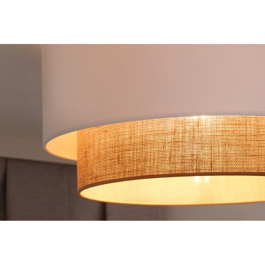 Duolla - Ceiling light BOHO 1xE27/15W/230V d. 45 cm white/brown