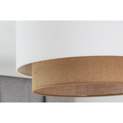 Duolla - Ceiling light BOHO 1xE27/15W/230V d. 45 cm white/brown