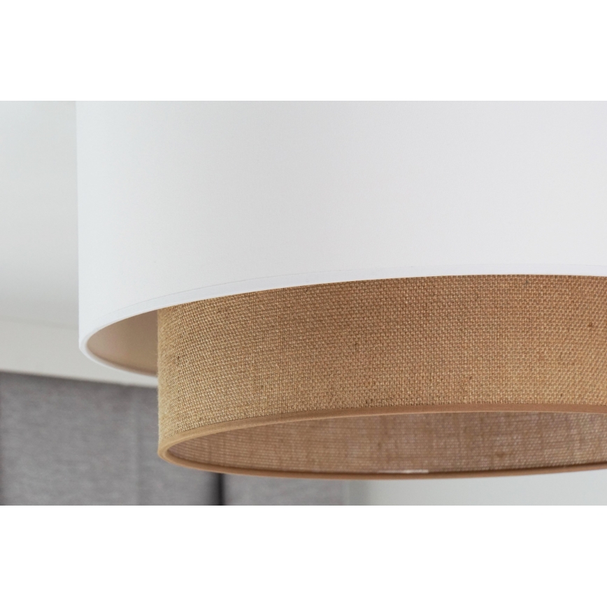Duolla - Ceiling light BOHO 1xE27/15W/230V d. 45 cm white/brown