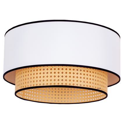 Duolla - Ceiling light BOHO 1xE27/15W/230V d. 45 cm white/rattan