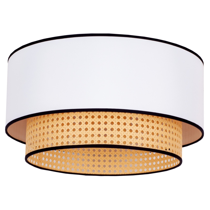Duolla - Ceiling light BOHO 1xE27/15W/230V d. 45 cm white/rattan