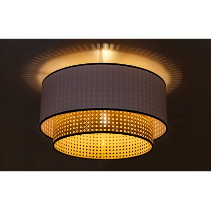 Duolla - Ceiling light BOHO 1xE27/15W/230V d. 45 cm white/rattan