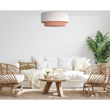 Duolla - Ceiling light BOHO 3xE27/15W/230V d. 60 cm beige/brown