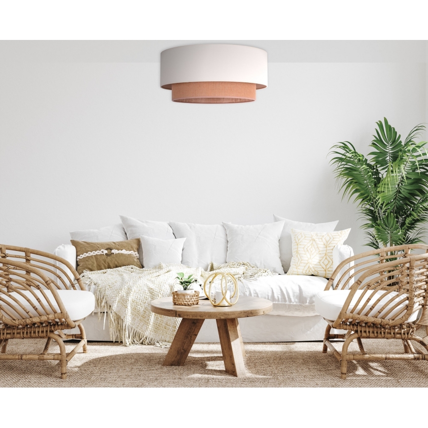 Duolla - Ceiling light BOHO 3xE27/15W/230V d. 60 cm beige/brown