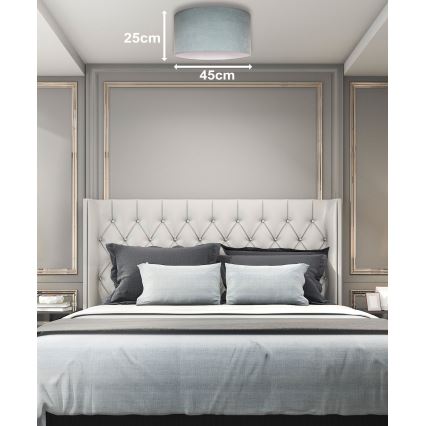 Duolla - Ceiling light BRISTOL 1xE27/15W/230V d. 45 cm green/white