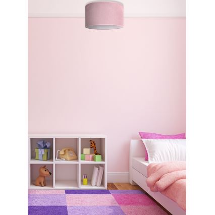 Duolla - Ceiling light BRISTOL 1xE27/15W/230V d. 45 cm pink/white