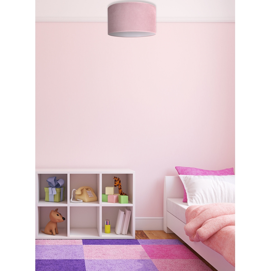Duolla - Ceiling light BRISTOL 1xE27/15W/230V d. 45 cm pink/white