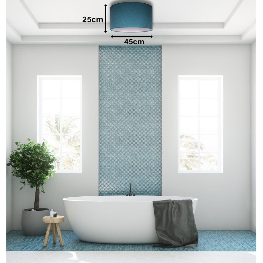 Duolla - Ceiling light BRISTOL 1xE27/15W/230V d. 45 cm turquoise/white