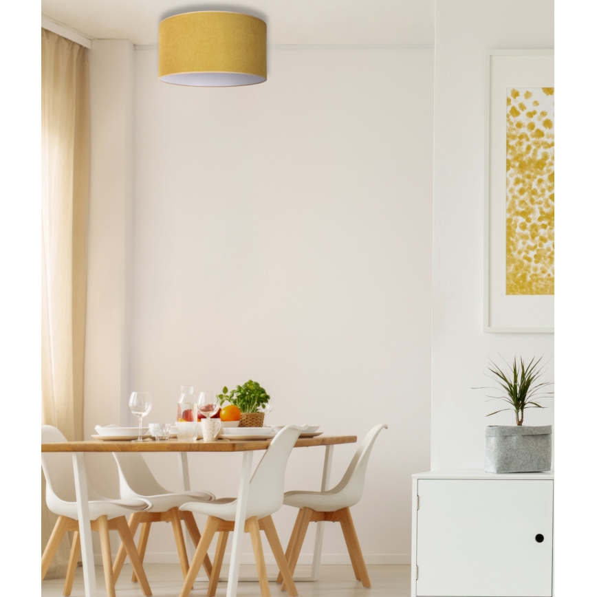 Duolla - Ceiling light BRISTOL 1xE27/15W/230V d. 45 cm yellow/white