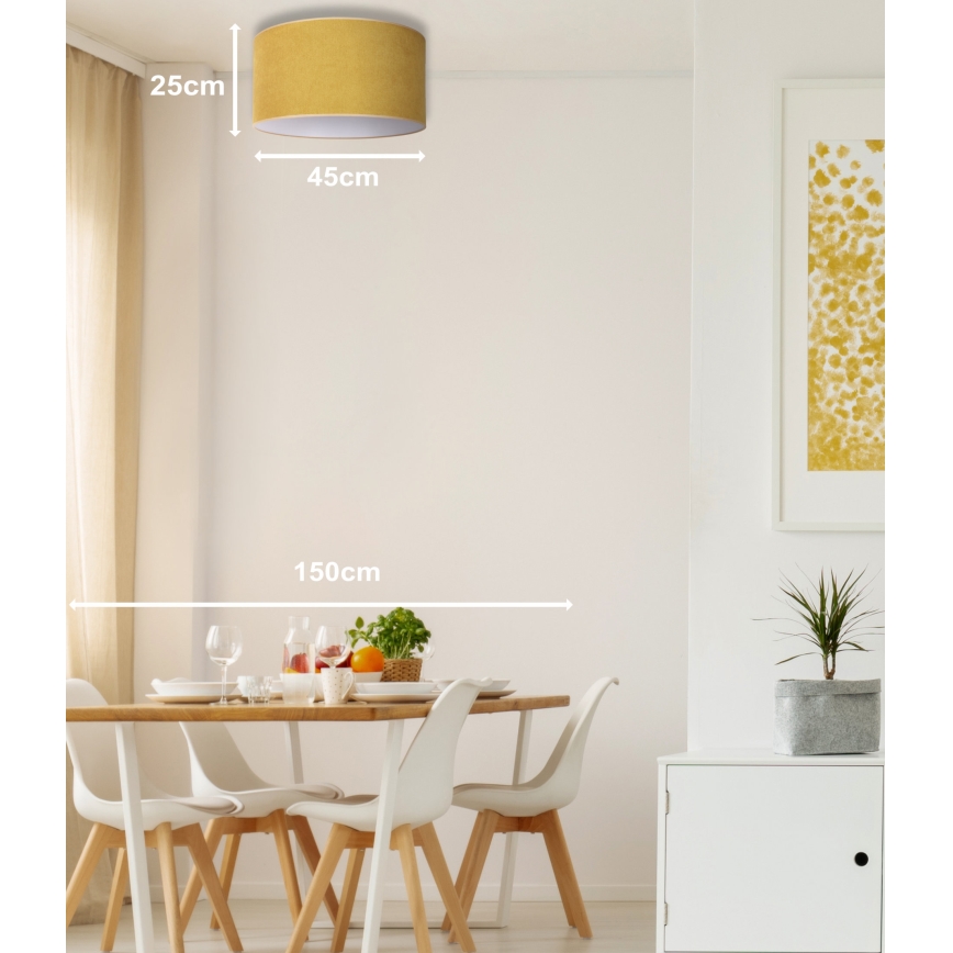 Duolla - Ceiling light BRISTOL 1xE27/15W/230V d. 45 cm yellow/white