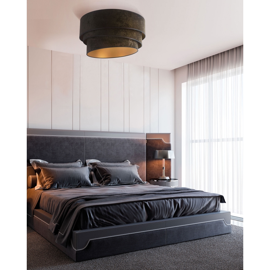 Duolla - Ceiling light DEVON 1xE27/40W/230V d. 45 cm black/gold