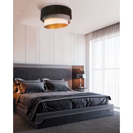 Duolla - Ceiling light DEVON 1xE27/40W/230V d. 45 cm black/grey/beige
