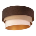 Duolla - Ceiling light DEVON 1xE27/40W/230V d. 45 cm brown/beige