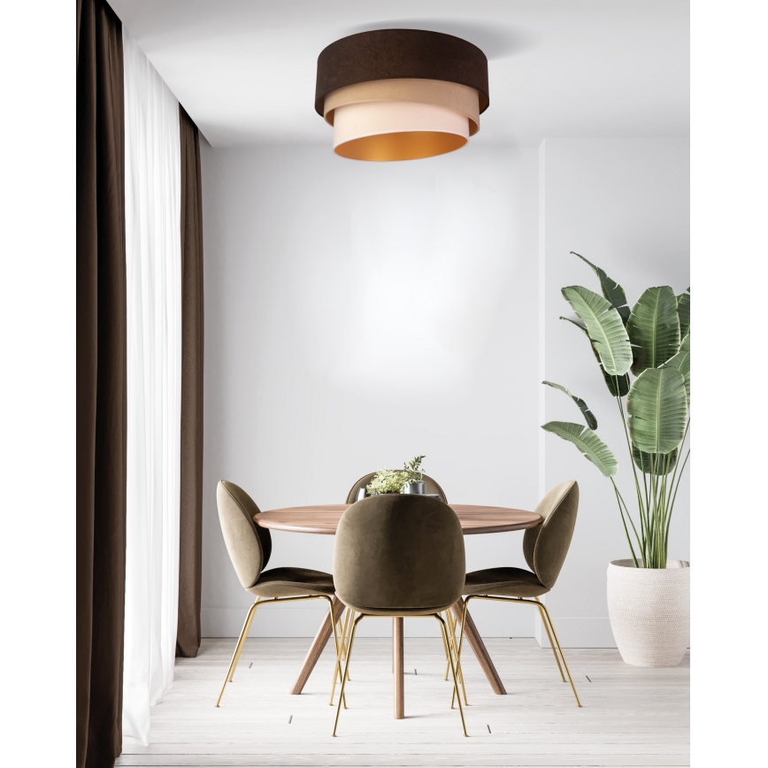 Duolla - Ceiling light DEVON 1xE27/40W/230V d. 45 cm brown/beige
