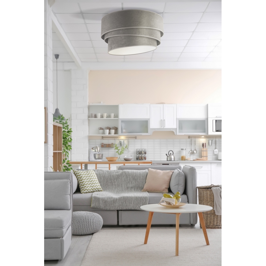 Duolla - Ceiling light DEVON 1xE27/40W/230V d. 45 cm grey
