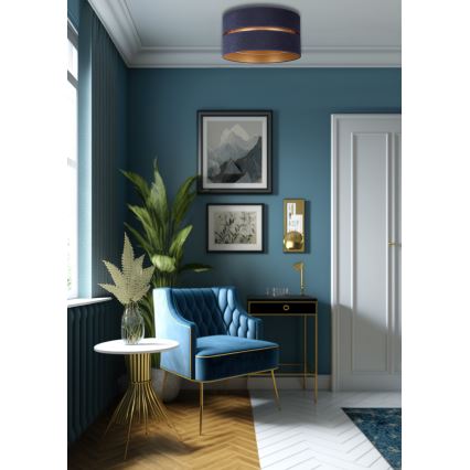 Duolla - Ceiling light DUO 1xE27/15W/230V d. 40 cm blue/gold